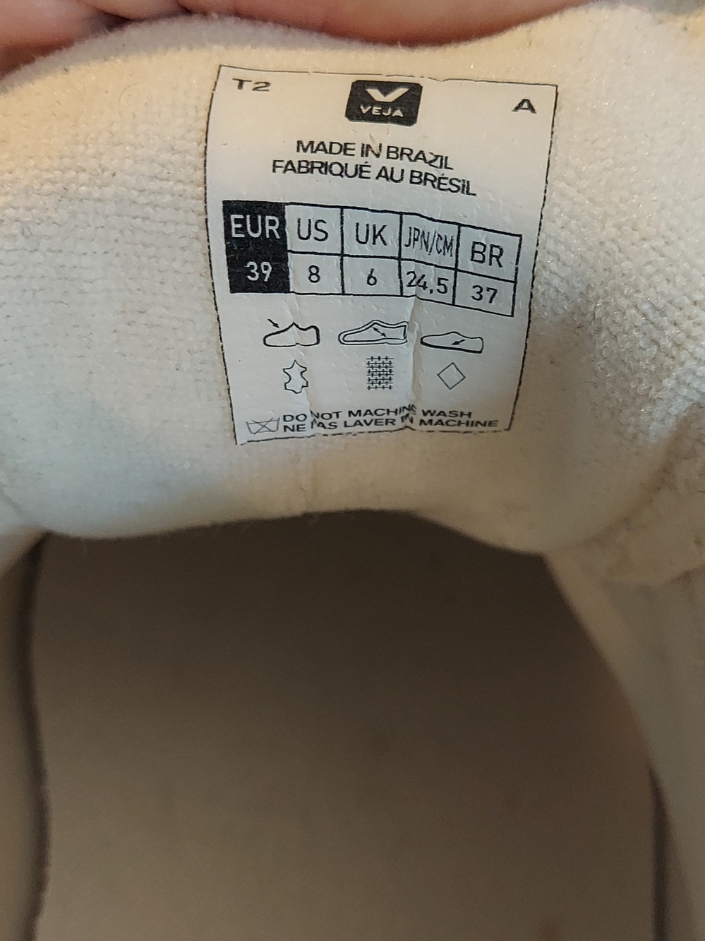 VEJA Recife ChromeFree Leather Velcro Sneakers - White / Babe Pink 8 - Picture 6 of 8